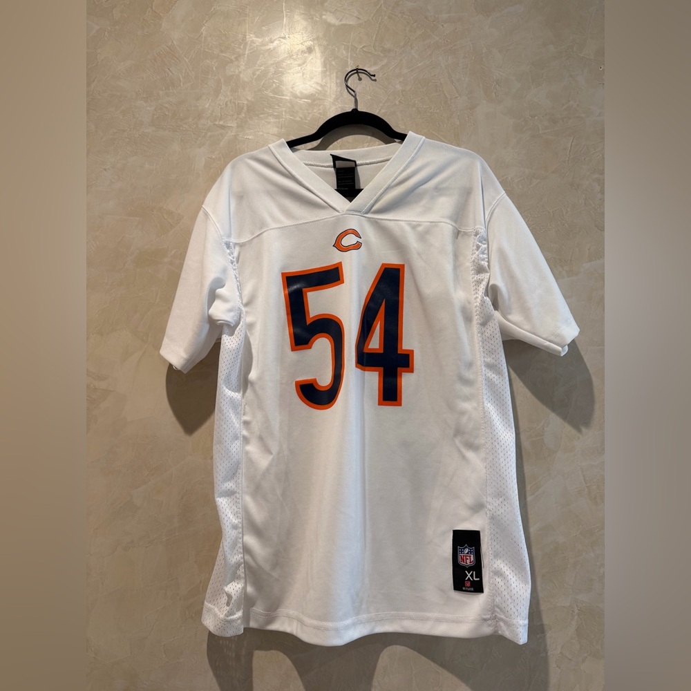 Kids White #54 Chicago Bears NFL Jersey NFL Sz XL